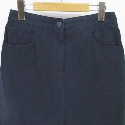 Chanel 03P P21358v12201 Aj421 Knee Length Tight Skirt 38 Navy Made In Italy