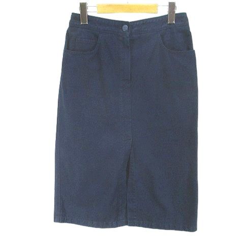 Chanel 03P P21358v12201 Aj421 Knee Length Tight Skirt 38 Navy Made In Italy