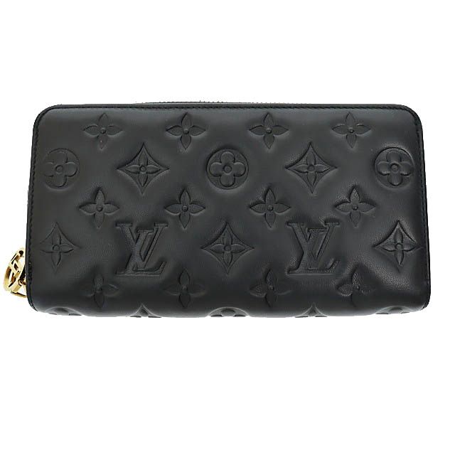 Louis Vuitton Monogram Embossed Zippy Wallet Coussin Round Zipper Long Wallet
