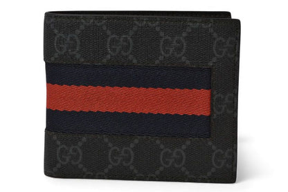 Gucci Wallet Bifold Wallet Gucci Men's Wallet GG Supreme New Web Sherry Line