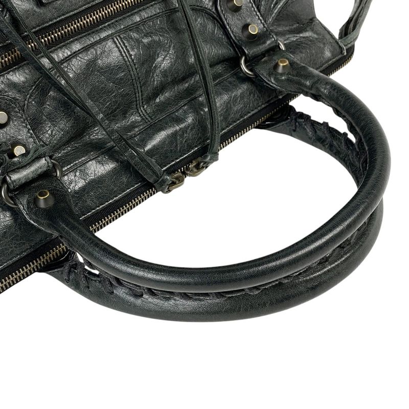 Balenciaga The City Tote Bag 2WAY Shoulder Bag Tote Leather Dark Green 467891