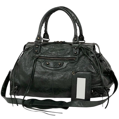 Balenciaga The City Tote Bag 2WAY Shoulder Bag Tote Leather Dark Green 467891