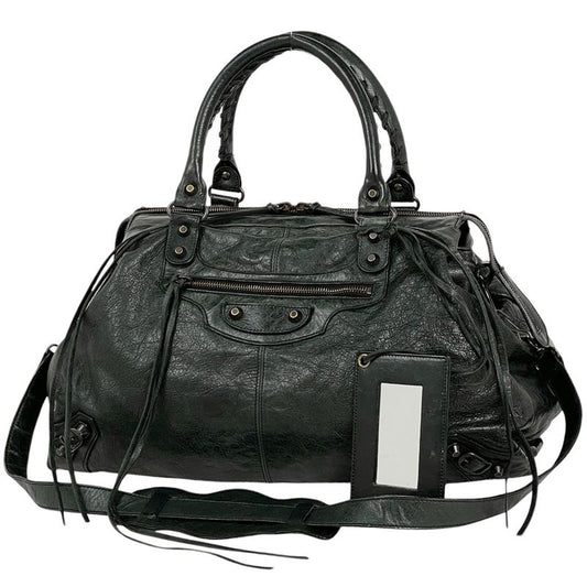 Balenciaga The City Tote Bag 2WAY Shoulder Bag Tote Leather Dark Green 467891