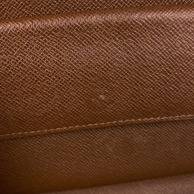 Louis Vuitton Porte Trésor Etui Papier Billfold Trifold Wallet Monogram Brown