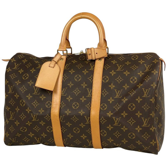 Louis Vuitton Keepall 45 Handbag Travel Business Boston Bag Monogram Brown