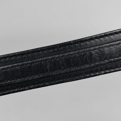 Christian DIOR Cannage Chain Tote Shoulder Bag Tote Leather Black Women