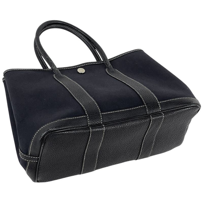 Hermes Garden Party TPM Handbag Tote Bag Toile Officier Navy □H Ladies