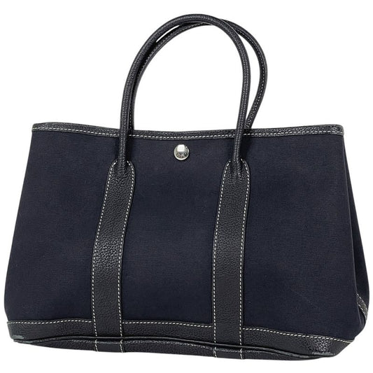 Hermes Garden Party TPM Handbag Tote Bag Toile Officier Navy □H Ladies
