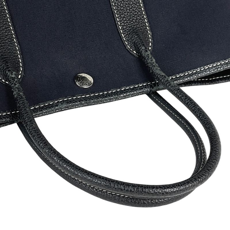 Hermes Garden Party TPM Handbag Tote Bag Toile Officier Navy □H Ladies