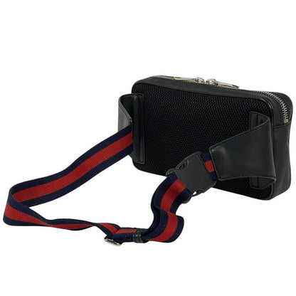 Gucci GG Pattern Waist Bag Belt Bag Sherry Line Web Body Bag GG Supreme Black