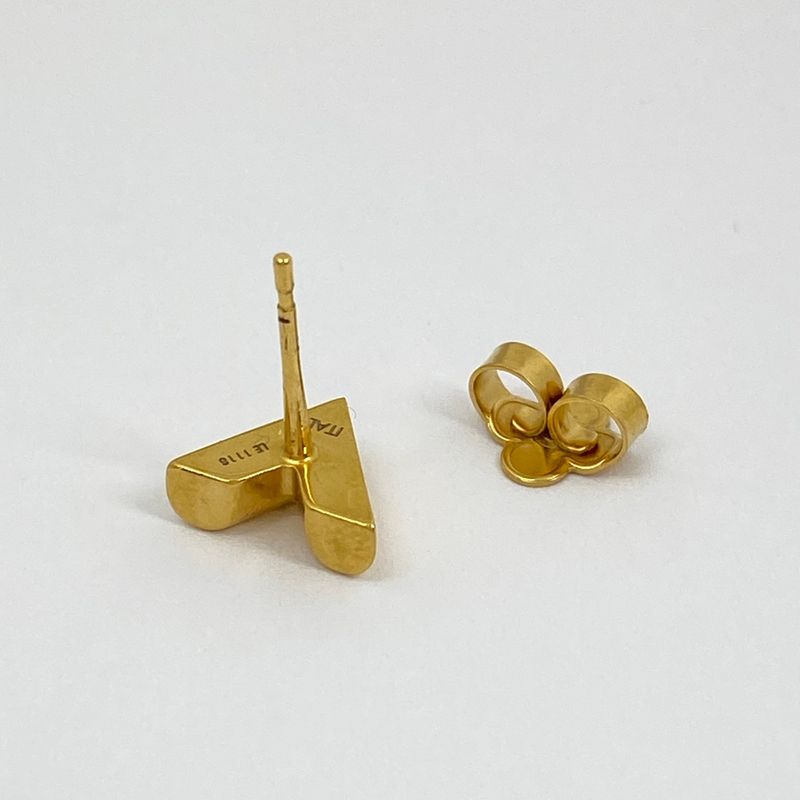 Louis Vuitton Escential V Earrings GP Gold Ladies