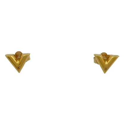 Louis Vuitton Escential V Earrings GP Gold Ladies