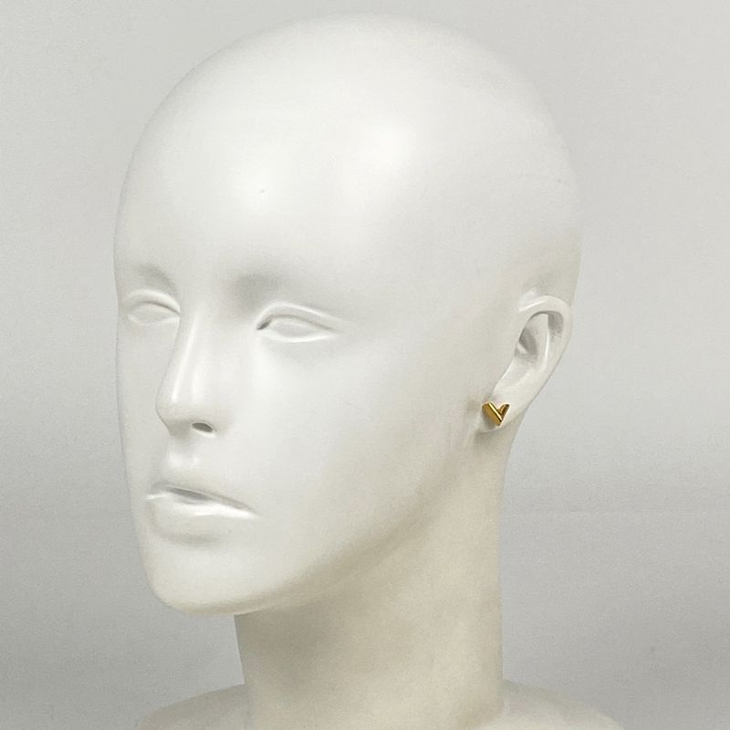 Louis Vuitton Escential V Earrings GP Gold Ladies