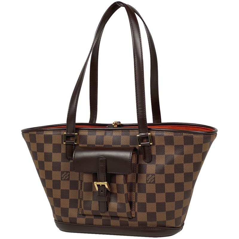 Louis Vuitton Manosque PM Shoulder Bag Shoulder Trapezoid Shape Handbag Damier