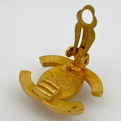 Chanel Coco Mark Earrings Turnlock Earrings GP Gold Ladies