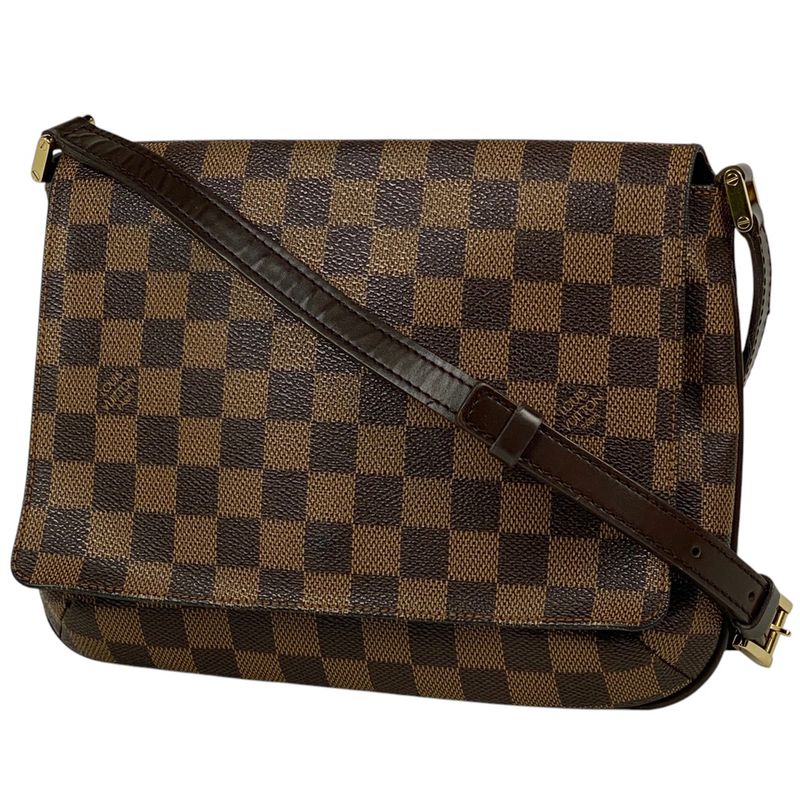 Louis Vuitton Musette Tango Long Crossbody Shoulder Bag Damier Brown N51301