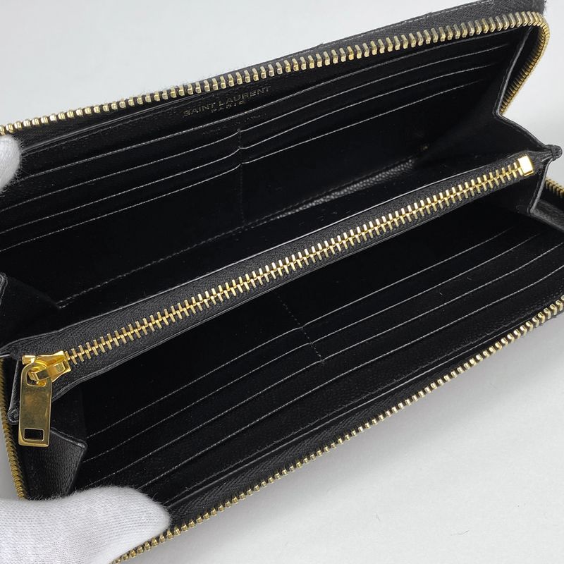 Saint Laurent Monogram Saint Laurent Full Zip Wallet Logo Round Zipper Long