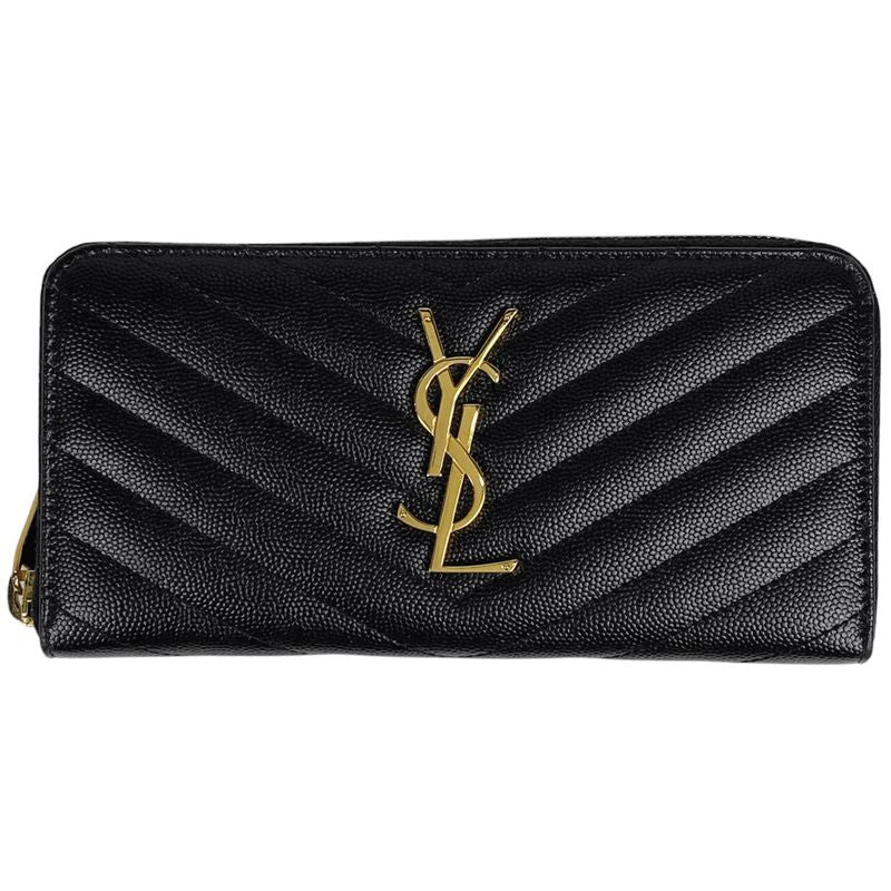 Saint Laurent Monogram Saint Laurent Full Zip Wallet Logo Round Zipper Long