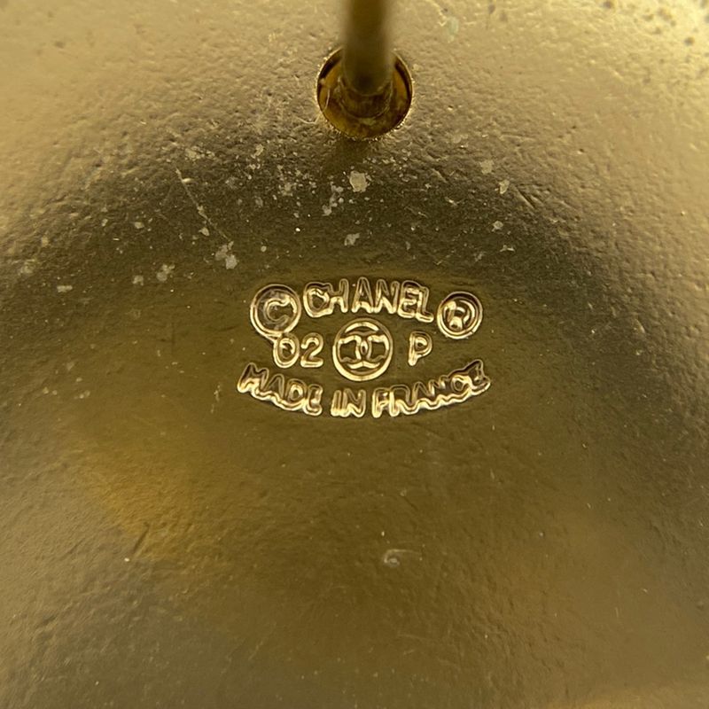 Chanel Coco Mark Round Earrings Round Shape Earrings GP Gold Ladies