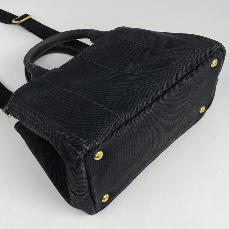 Prada Canapa Tote 2WAY Shoulder Bag Tote Bag Canvas Nero (black) 1bg439 Women