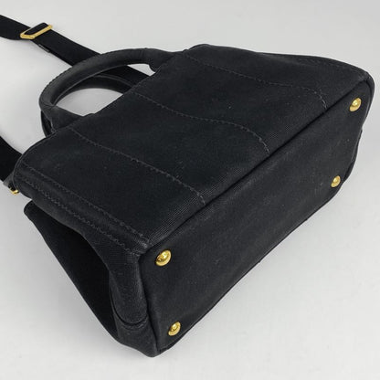 Prada Canapa Tote 2WAY Shoulder Bag Tote Bag Canvas Nero (black) 1bg439 Women