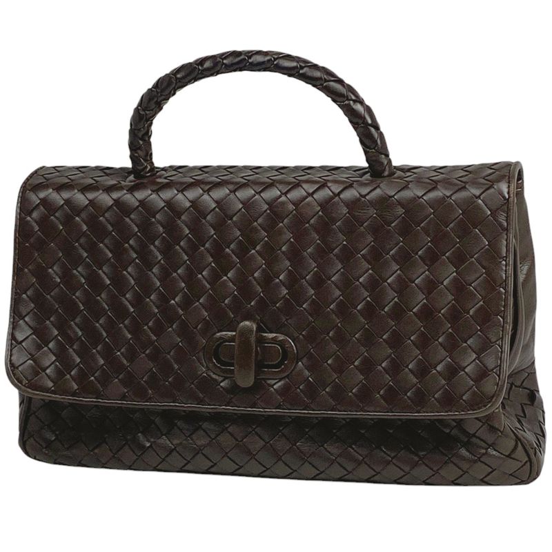 Bottega Venetaveneta Intrecciato Handbag Nappa Handbag Leather Brown Women