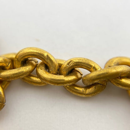 Chanel Coco Mark Chain Necklace Round Long Necklace GP Gold Ladies