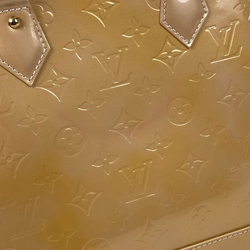Louis Vuitton Alma PM Handbag Monogram Vernis Rose Florentine M91614 Women