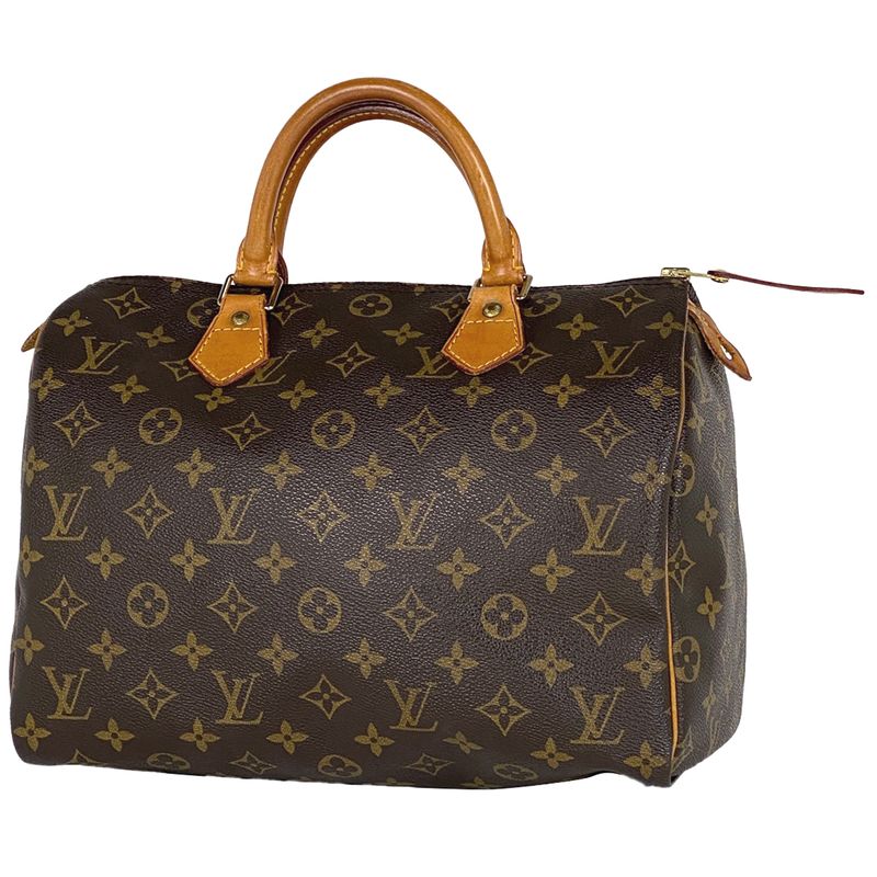 Louis Vuitton Speedy 30 Boston Bag Commuter Handbag Monogram Brown M41526 Women