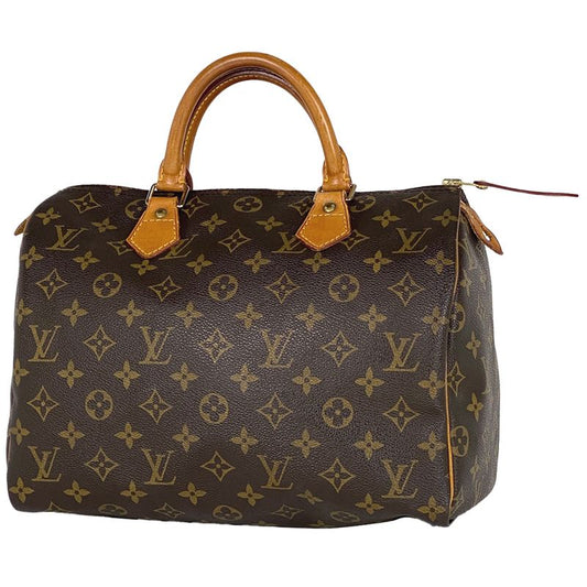 Louis Vuitton Speedy 30 Boston Bag Commuter Handbag Monogram Brown M41526 Women