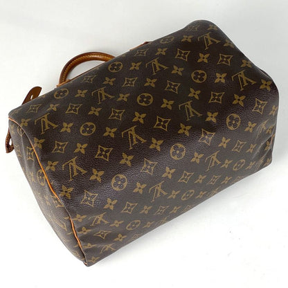 Louis Vuitton Speedy 30 Boston Bag Commuter Handbag Monogram Brown M41526 Women