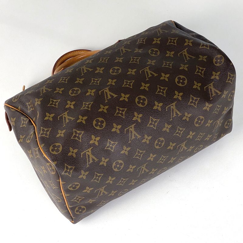 Louis Vuitton Speedy 35 Boston Bag Commuter Handbag Monogram Brown M41524 Women