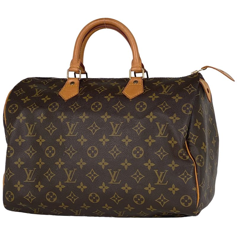 Louis Vuitton Speedy 35 Boston Bag Commuter Handbag Monogram Brown M41524 Women