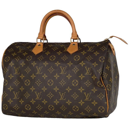 Louis Vuitton Speedy 35 Boston Bag Commuter Handbag Monogram Brown M41524 Women