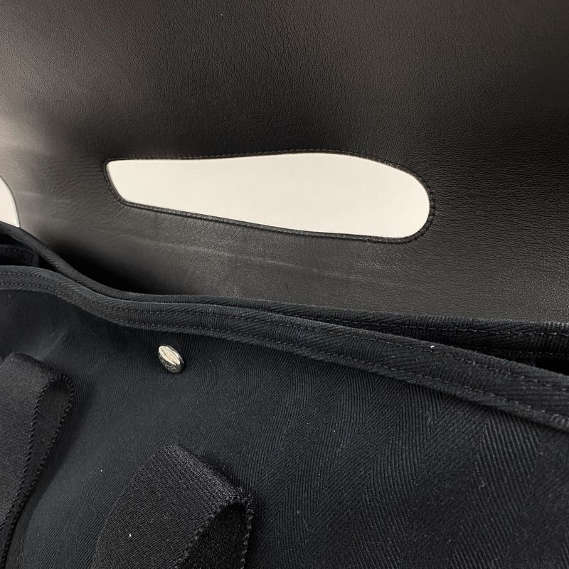 Hermes Valparaiso MM Tote Handbag Twirl Chevron Black Not Marked Ladies