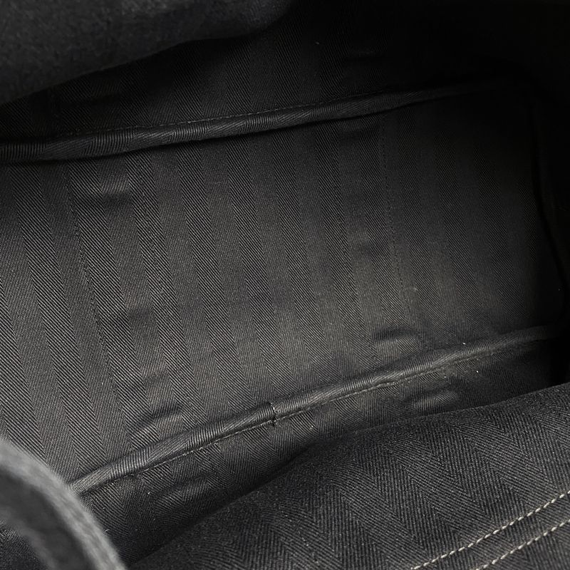 Hermes Valparaiso MM Tote Handbag Twirl Chevron Black Not Marked Ladies