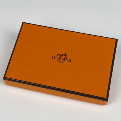 Hermes Calvi Verso Card Case Vaux Epson Etoupe Women