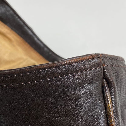 Fendi Zucca Pattern Spy Bag Handbag Canvas Brown 8br511 Women