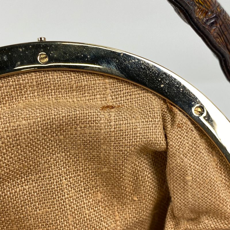 Fendi Zucca Pattern Spy Bag Handbag Canvas Brown 8br511 Women