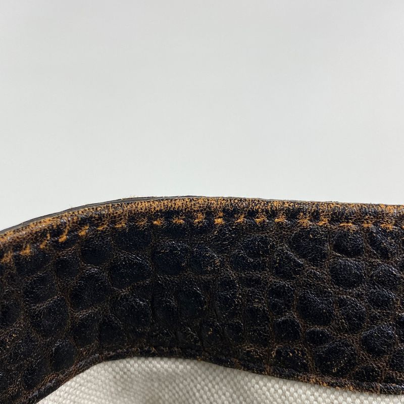 Gucci Logo Tote Handbag Tote Leather Brown 298186 Women