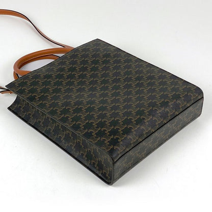 Celine Small Vertical Cabas 2WAY Shoulder Bag Triomphe Tote Bag Coated Canvas