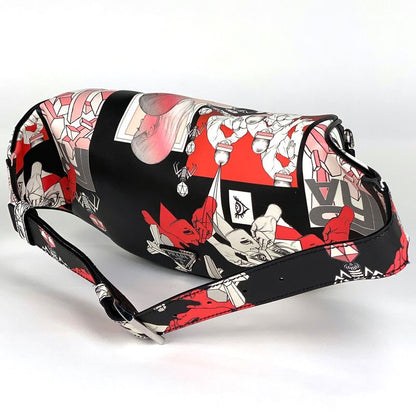 Prada Comic Print Body Bag Waist Bag Logo Body Bag Leather Nero (black)