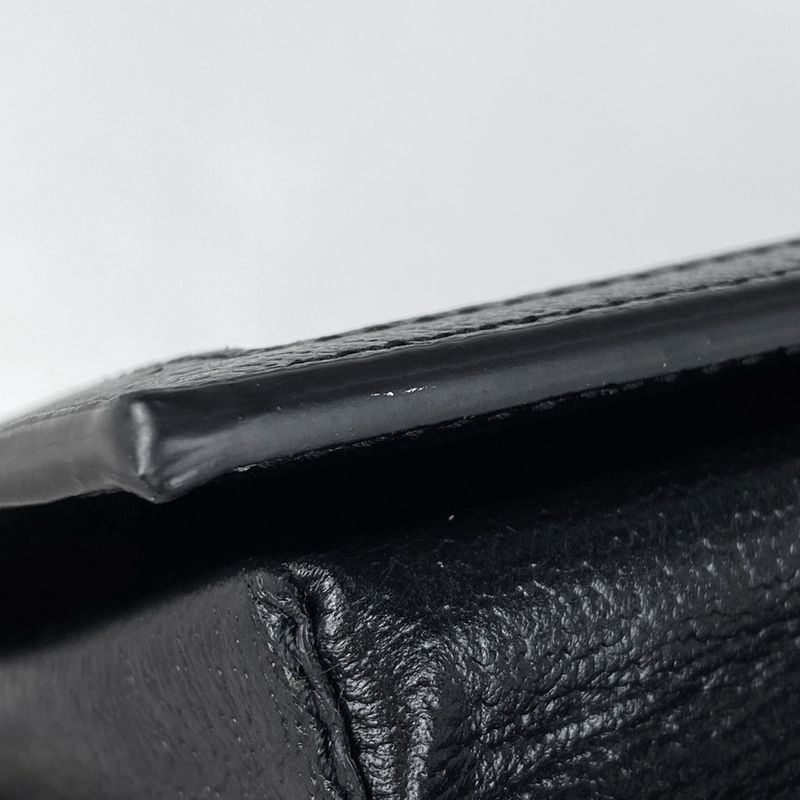 Gucci GG Crystal Chain Wallet Adidas Chain Wallet Leather Black Blue 621892