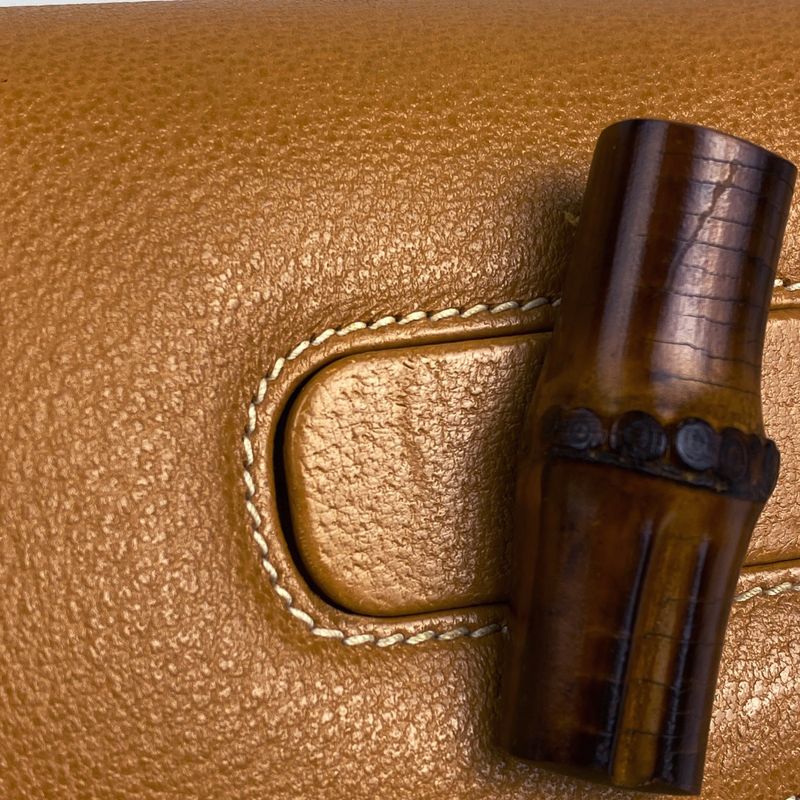 Gucci Bamboo Handbag 2WAY Shoulder Bag Old Gucci 00019510633 Handbag Leather