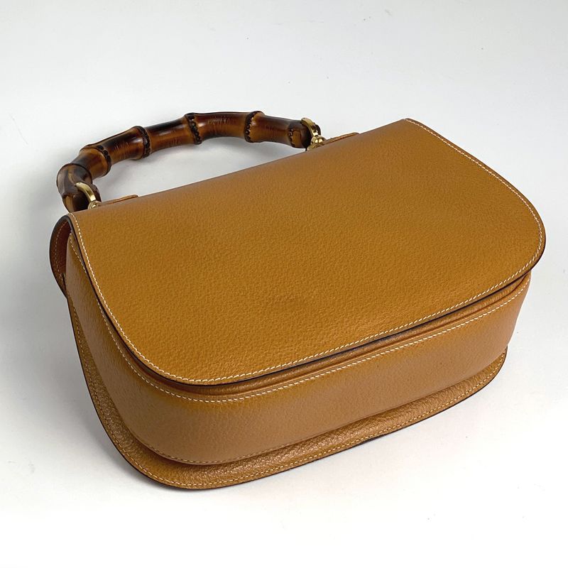 Gucci Bamboo Handbag 2WAY Shoulder Bag Old Gucci 00019510633 Handbag Leather
