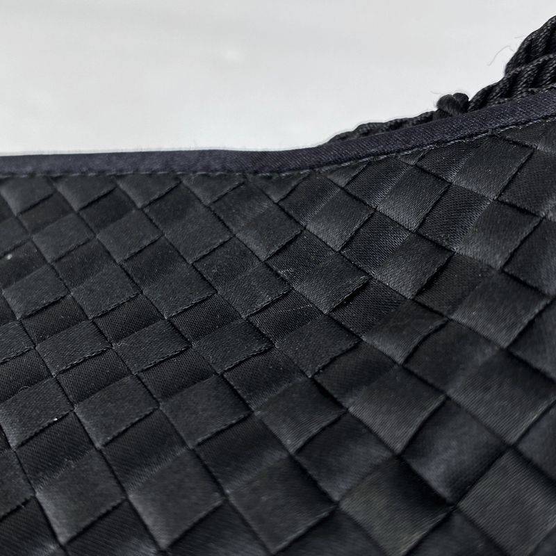 Bottega Veneta Intrecciato Shoulder Bag Crossbody Shoulder Bag Satin Black Women