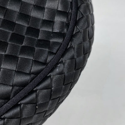Bottega Veneta Intrecciato Shoulder Bag Crossbody Shoulder Bag Satin Black Women