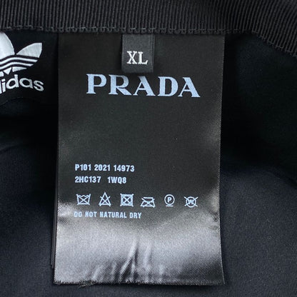 Prada Logo Plate Bucket Hat Re Nylon Adidas Hat Nylon Nero (black) Men's
