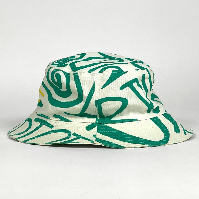 Christian DIOR Logo Bucket Hat Sean Stussy Hat Cotton Green White Women