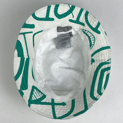 Christian DIOR Logo Bucket Hat Sean Stussy Hat Cotton Green White Women